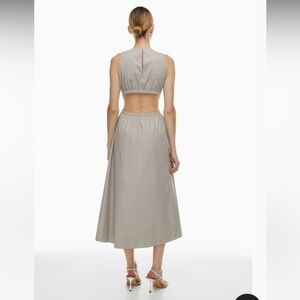 ARITZIA Babaton Cella Poplin Dress | Crewneck maxi cotton Size S, NWT